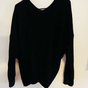 Black Twist Sweater - SHEIN 2XL